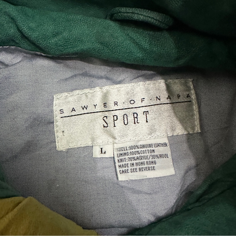 Sawyer Of Napa Sport Vintage Leather Jacket Size Large - Picture 5 of 8